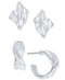 Alfani Silver-Tone 2-Pc. Set 3/4" Sculpted Wave Stud & Hoop Earrings $29